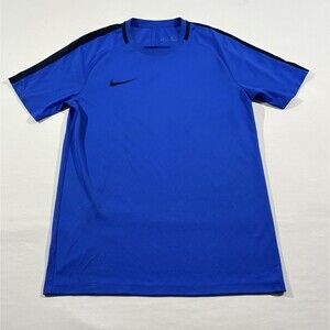 Nike Sample Dri-Fit Blue Mens Slim Short Sleeve Tee Poly T-shirt Sz M Flaws